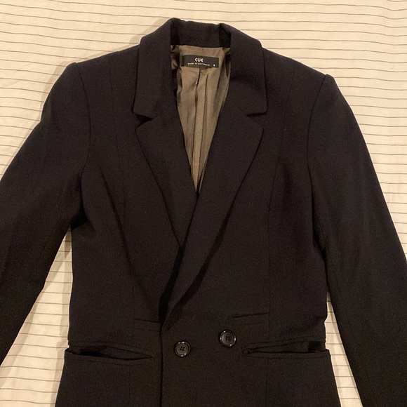 Cue long black suit jacket size 6 - Picture 2 of 5